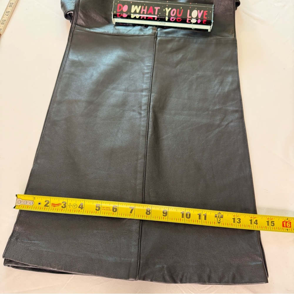 Studio Amelia/BLK/Sheep Leather Wide Leg Pants/8(10)/Minimalist/Quiet Luxury - Picture 9 of 13